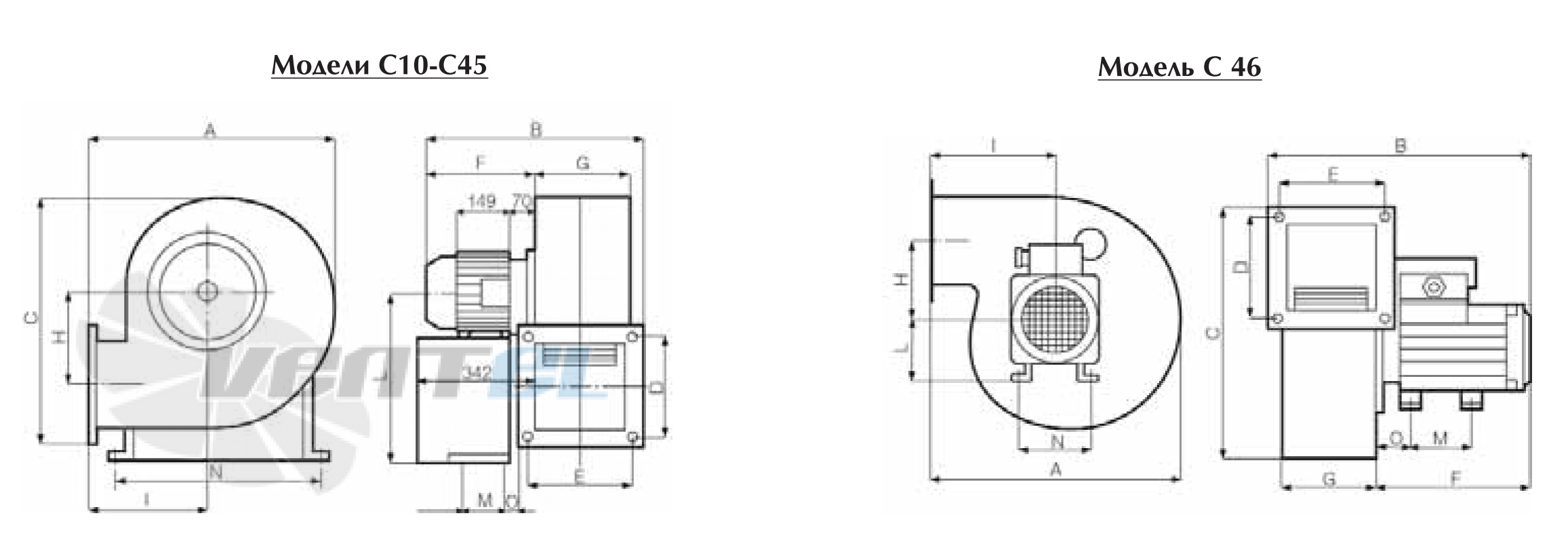 Vortice C 35/4 T - описание, технические характеристики, графики